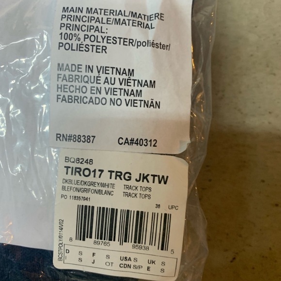 womens Adidas Tiro 17 track jacket - Picture 2 of 2